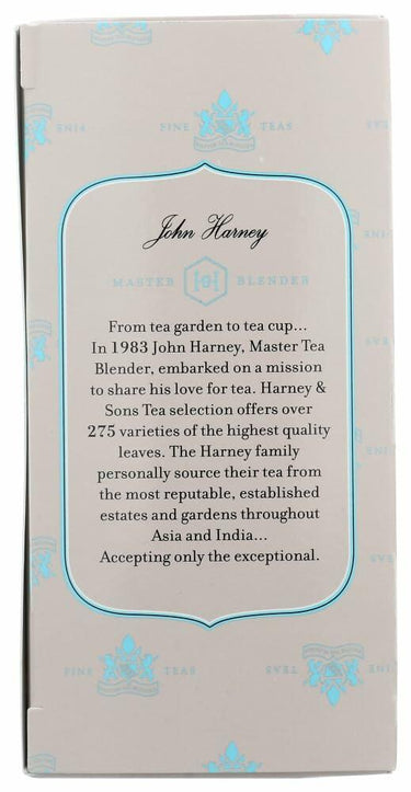 Harney & Sons Premium Tea, Organic Earl Grey Supreme Black Tea, Individually Wrapped Tea Bags, 20/box